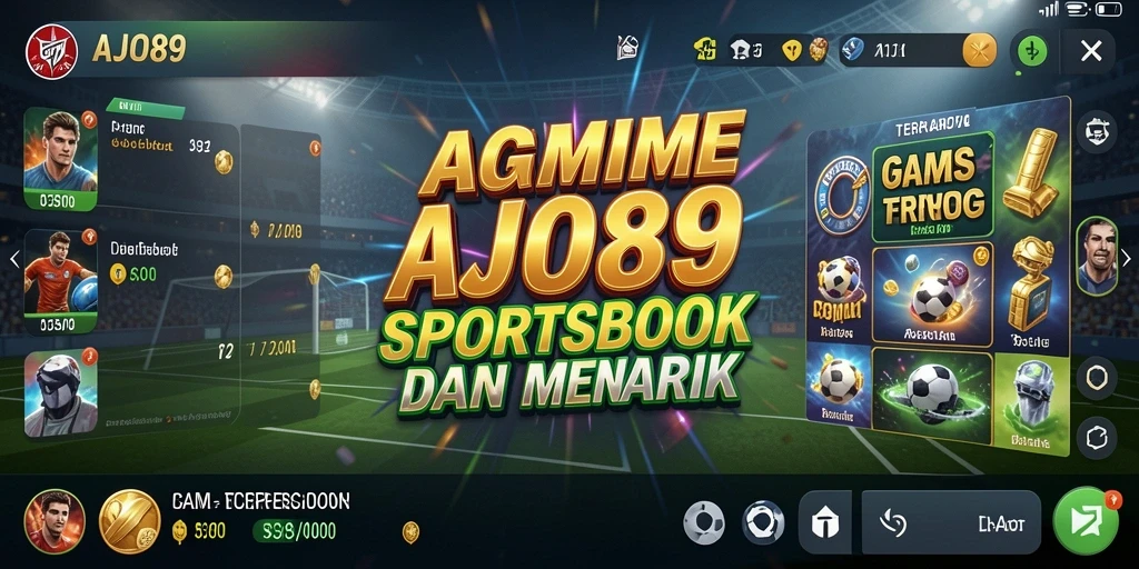 Screenshot utama AJO89 yang menampilkan tampilan sportsbook yang menarik.