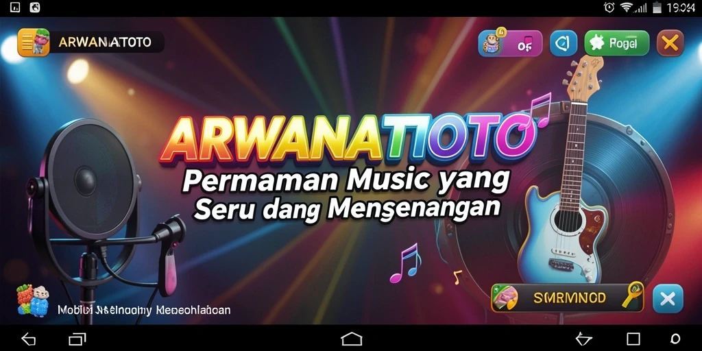 Screenshot gameplay ARWANATOTO menampilkan aksi bermain musik yang seru.