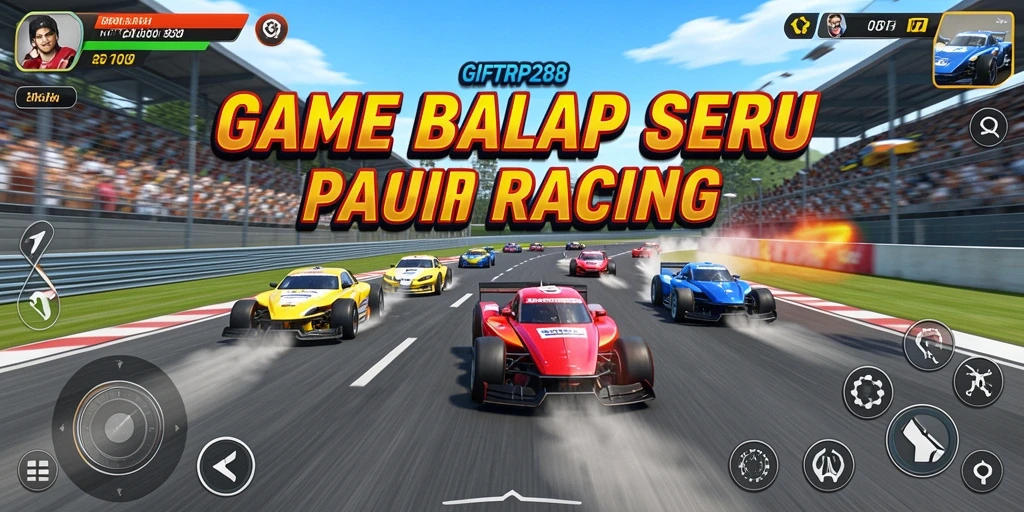 Tampilan gameplay balap yang mendebarkan di GIFTRP288.