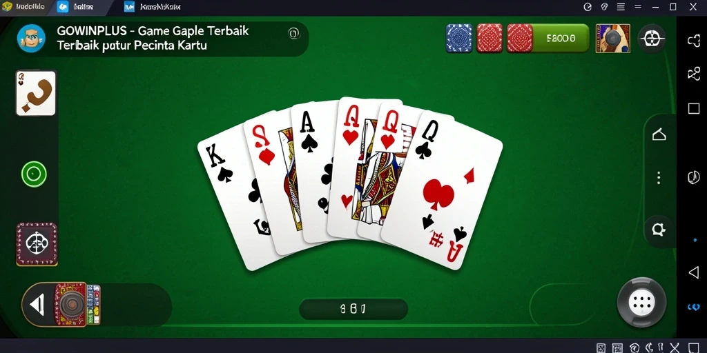 Screenshot GOWINPLUS menunjukkan pemain yang asyik bermain Gaple secara online.