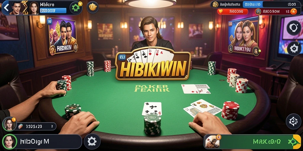 Tampilan gameplay HIBIKIWIN yang seru dan interaktif.