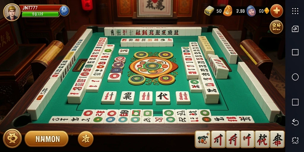 Screenshot gameplay JNT777 menampilkan pengalaman bermain Mahjong yang menarik.
