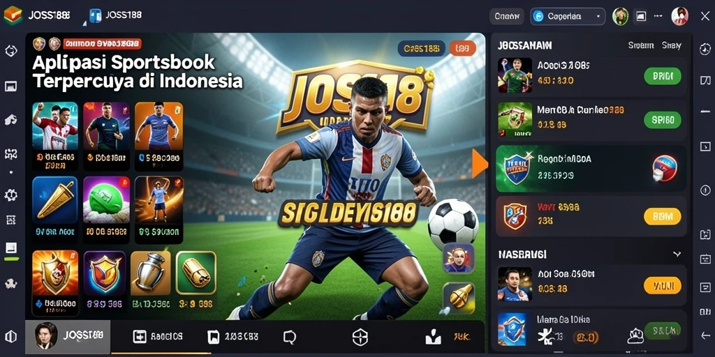 Tampilan utama gameplay taruhan olahraga di JOSS188.