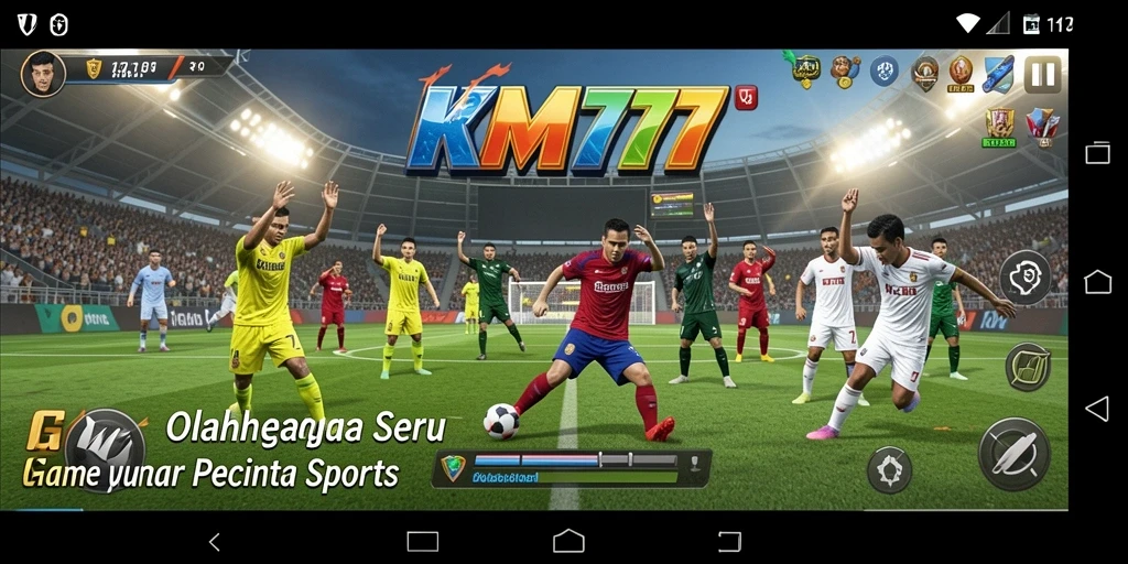 Tampilan gameplay KM777 yang seru dan interaktif dalam olahraga.