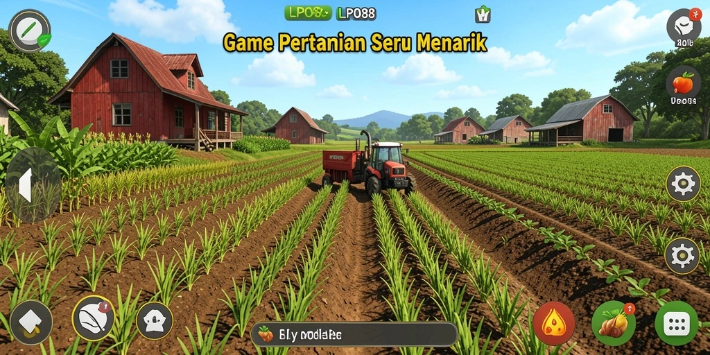 Screenshot gameplay LPO88 yang menampilkan aktivitas bertani.