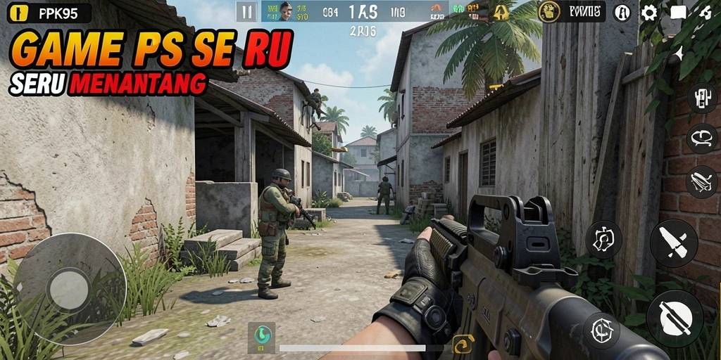 Gameplay seru dari PK95 dengan aksi tembak-menembak yang menegangkan.