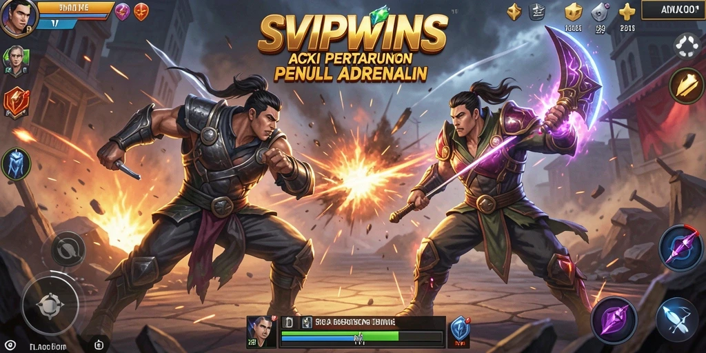 Gameplay seru dalam SVIPWINS dengan aksi bertarung yang intens.